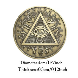 Ja Of Geen Voorspelling Beslissing Munt Ouija Alziend Oog Of Dood Engel Gotische Verkoperde Munt Souvenir Herdenkingsmunt - Product Image 2