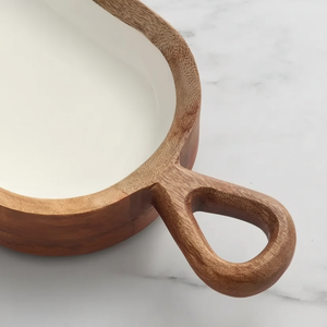 Cuenco para servir ovalado con asa 35x15cm Blanco - Product Image 1