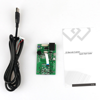 DE1400 Mini interfaz USB para Arduino OEM módulo Lector de código de barras Stock escáner CCD láser con 3 Mil TTL diseño OEM más pequeño