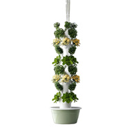 Tour hydroponique verticale mobile HZ-1 avec pompe d'arrosage automatique pour culture hors sol, brevetée, pour balcon et légumes de maison intelligente