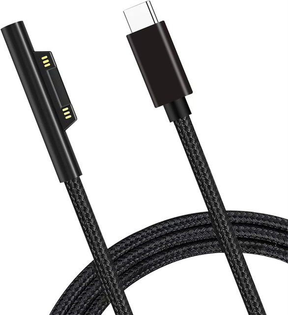 USB-C PD 4A Fast Charging & Data Transfer Cable Pure Copper Surface Pro 8/7/6/5/4/3 Go Nylon PVC Jacket Braid 12 Months Warranty