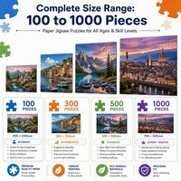 Rompecabezas Educativos con Temática de Dibujos Animados, 100 Piezas, Impresión CMYK de Alta Definición, Creativos y Lindos, Personalizados para Niños