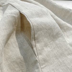 Robes de plage sans manches de couleur unie robe d'été en lin et coton grande taille pour femmes - Product Image 6