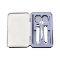 Kit de manucure et pédicure professionnel personnalisé avec logo, 5 pièces, outil de beauté, coupe-ongles 5 en 1, acier inoxydable, toilettage portable, durable