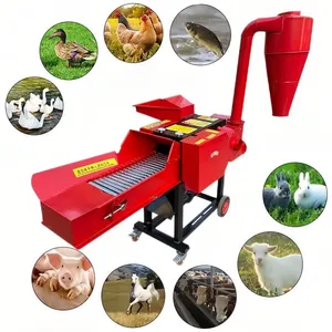 Wholesale Factory Fodder Livestock Poultry Animal Feed Cattle Cow Goat Sheep Food Hay Cutter And Silk Kneading Machine