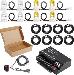 Kit d'éclairage stroboscopique d'urgence HID <span class=keywords><strong>avec</strong></span> ampoules, 13 modes clignotants, cordon <span class=keywords><strong>de</strong></span> 16 pieds <span class=keywords><strong>avec</strong></span> contrôleur, phares - Product Image 1
