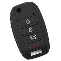 Funda Protectora de Silicona Suave para Llaves con 4 Botones, Carcasa para Llave de Auto, Protector de Llave de Tarjeta