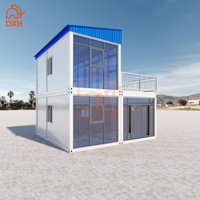 Maison modulaire DXH personnalisée en usine de 2 étages, 3 chambres à coucher, 2 salles de bain, cuisine, maison préfabriquée en conteneur