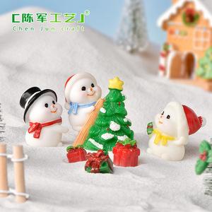 Decoración Navideña Chunjun Embrace, Adorable y Divertido Muñeco de Nieve Pequeño de Resina - Product Image 4