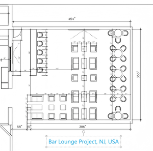 Conception de discothèque de luxe, aménagement personnalisé, solution de service à guichet unique, rendu 3D, graphisme, design d'intérieur pour bar - Product Image 1