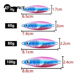 Haute qualité Shad fer plomb poisson 40g-100g Vertical jigging leurres leurre longue portée métal Jigbait pour la <span class=keywords><strong>pêche</strong></span> - Product Image 5