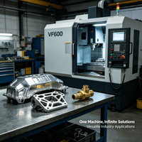 Centre d'usinage vertical haute vitesse VF600 pour pièces électroniques, fraiseuse CNC avec commande GSK, broche BT40