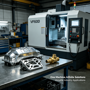 Centro <span class=keywords><strong>de</strong></span> Mecanizado Vertical <span class=keywords><strong>de</strong></span> Alta Velocidad VF600 para Piezas Electrónicas, Fresadora CNC con Control GSK y Husillo BT40 - Product Image 2