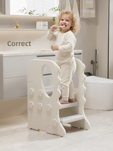 Marchepied multifonctionnel pour enfants, design dinosaure, antidérapant, pour l'apprentissage de la propreté, le lavage des mains et comme aide de cuisine - Product Image 6