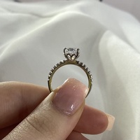 Labor-Gezüchteter Diamant Verlobungs- und Ehering 925 Sterling Silber IGI-Zertifiziert CVD HPHT Massiv 18k Vergoldet Damen Ovaler Schliff