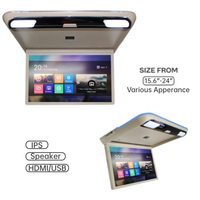 Vente en gros d'usine 15,6 18,5 19 24 pouces Écran LCD IPS Moniteur de toit TV Télécommande Full HD Montage au plafond Moniteur de voiture pour BUS