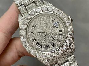 Reloj Deportivo de Lujo Drioshipping 2024, 42 mm, Cristal de Zafiro, Esfera de Moissanita, Cronógrafo Automático, Reserva de Marcha, Acero Inoxidable - Product Image 2