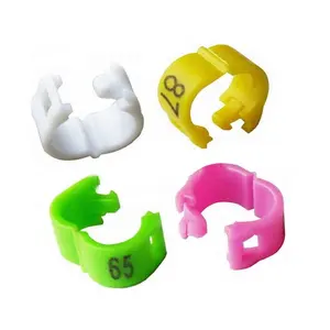 For sale plastic clip birds leg bands with number, open bird leg ring, the belgium plastic ring for bird