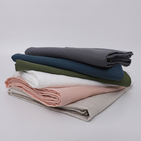 Tissu en lin français 100% de luxe, lavé et froissé, extra large 290 cm, 100% lin, teinture de couleur personnalisée |   Faible MOQ pour la literie design
