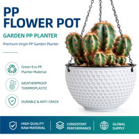 Pot suspendu double de luxe traditionnel à arrosage automatique avec trous de drainage 4,74 L en PP durable pour usage intérieur/extérieur