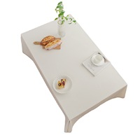 DaiRui nappe de table de luxe décorative vintage en lin blanc naturel pour mariage, restaurant, bureau à domicile
