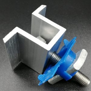 Wholesales Aluminium 35mm 40mm Solar PV Modules Mid <b>Clamp</b> Solar Panel Fixing Middle <b>Clip</b> for Solar Accessories Installation - Product Image 2