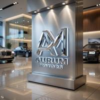 Letrero Corporativo Personalizado de Acero Inoxidable con Retroiluminación LED para Recepción de Oficina, Letrero Comercial Iluminado en 3D para Pared de Fondo