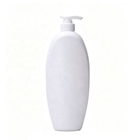 Bouteilles ovales personnalisées en PEHD pour shampoing et après-shampoing 1000 ml (1 L) – Bouteilles vides écologiques pour lotion