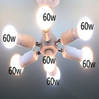Adaptateur de douille de lampe 7 en 1 pour 6 + 1 ampoules E27 E26, séparateur de base de lampe, tête de douille de transfert