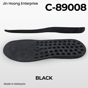 Jin Hoong Men C-89008, Suela Exterior Ligera de PVC Negro, Resistente al Agua, Antideslizante y Duradera, Hecha en Malasia - Product Image 2