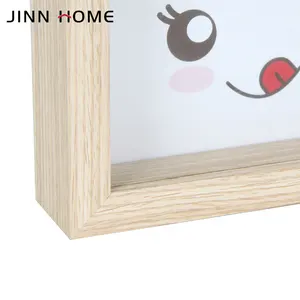 Hotsale 6 Inch Lovely Natural Wooden Money Box Picture Frame