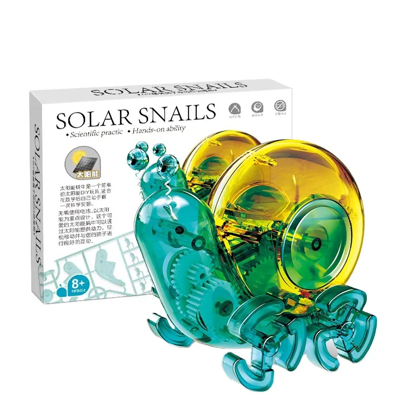 2022 New Smart toy Solar Snail Science Technology Electric Educational Stem Toys DIY Assembly Puzzle toy for Kids