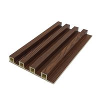 Panel Dinding WPC Dekoratif, Sirip Kayu Beralur, Tahan Air, untuk Interior dan Eksterior Hotel dan Kantor