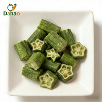Keripik Okra Beku Kering Cina Berkualitas Tinggi, Camilan Renyah Lezat, Langsung dari Pabrik Sayuran FD, OEM Didukung, Kemasan Massal