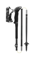 Bâton de randonnée réglable en fibre de carbone avec poignée en mousse EVA, léger, 3 sections, avec embout en carbure de tungstène à dégagement rapide
