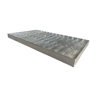 Grille en acier galvanisé soudée, barre plate, anti-corrosion, pour passerelle industrielle, plateforme, panneau de grille en acier