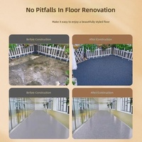 Revêtement de sol de garage industriel auto-nivelant antidérapant haute dureté, effet marbre, carreaux de béton, utilisation domestique, certifié RoHS