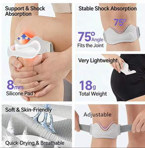 Soporte <span class=keywords><strong>de</strong></span> <span class=keywords><strong>Rodilla</strong></span> Profesional <span class=keywords><strong>de</strong></span> Silicona para Tendón Rotuliano, Ajustable y Ligero, para Gimnasio, Fitness y Deportes, Venta al Por Mayor - Product Image 5