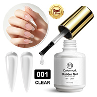 Gel Constructeur 12 Couleurs pour Extension Rapide des Ongles, Sans Capsules Nécessaires, Vernis à Ongles Professionnel, Gel Constructeur Liquide BIAB 15ml