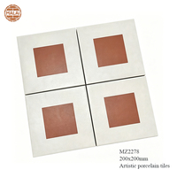 Ubin Lantai Dapur Artistik Encaustic Maroko Hitam Putih Klasik 200x200, Ubin Pola Porselen Berlapis Glaze