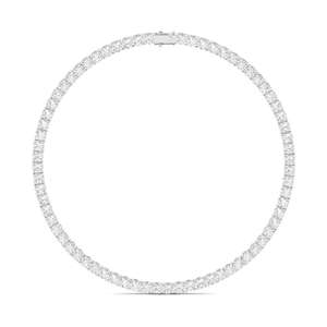 Collar de tenis con diamantes cultivados en laboratorio de corte cojín, de oro, certificado, de lujo, elegante, joyería fina, brillante, clásico para mujer - Product Image 2