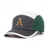 Casquette de camping et de plage en coton brodé camouflage 5 panneaux, personnalisable, de haute qualité, pour le sport, la course, la randonnée, le surf et l'escalade, vente en gros