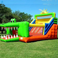 Château gonflable commercial géant à thème de dessin animé, toboggan, aire de jeux, maison de rebond, château gonflable, trampoline gonflable pour fête d'enfants
