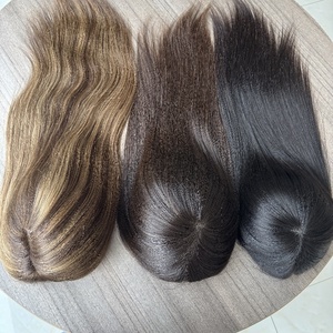 Toupee de Cabello Europeo Virgen de Primera Calidad, Topper de Cabello Humano Remy Premium, Topper de Encaje HD de Lujo con Tira de PU para Mujer - Product Image 3