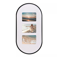 Cadre photo ovale en plastique de style minimaliste de luxe, pour bureau ou mur, vente en gros