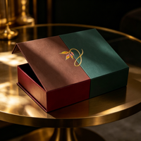 Boîte cadeau avec insert, couvercle magnétique en papier artistique écologique de luxe avec logo personnalisé