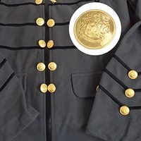 Kancing Blazer Logam Retro Emas Kustom, Kancing Kuningan Cocok untuk Jas, Jaket Olahraga, Seragam