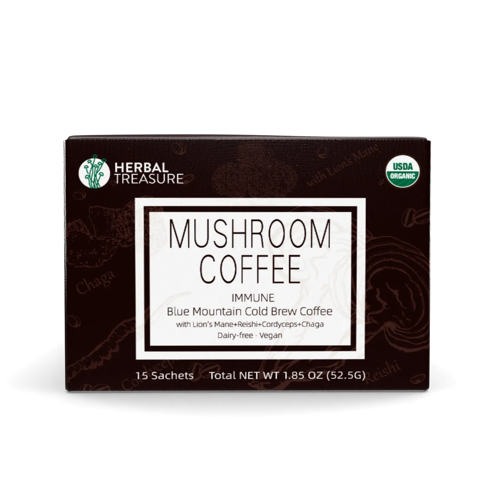 Mélange de café certifié par USDA Offre Spéciale, Ganoderma Lucidum Reishi, café instantané aux champignons