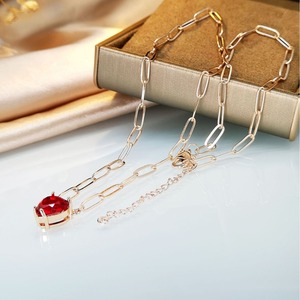 Collana con ciondolo a forma di cuore per donna, design semplice, collana da indossare tutti i giorni - Product Image 5