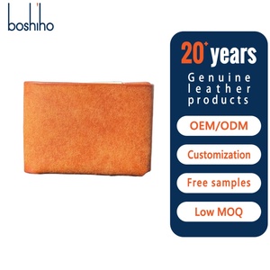 For Custom Logo Anti-theft Slim RFID Leather Short Vintage Thread Pattern Front Pocket <b>Metal</b> Money Clip Nylon Lining Men's - Product Image 1